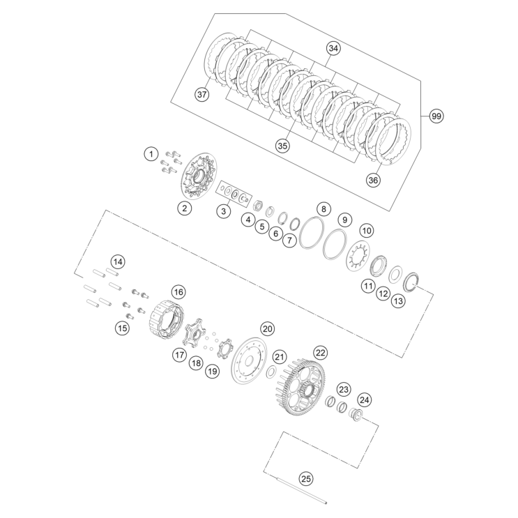 EMBRAYAGE HUSQVARNA 450 FS 2024