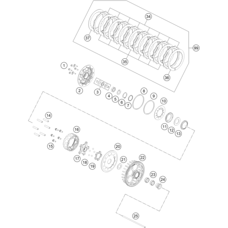 EMBRAYAGE HUSQVARNA 450 FS...
