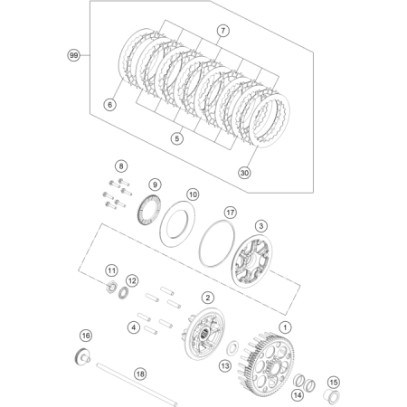 EMBRAYAGE HUSQVARNA 350 FC...