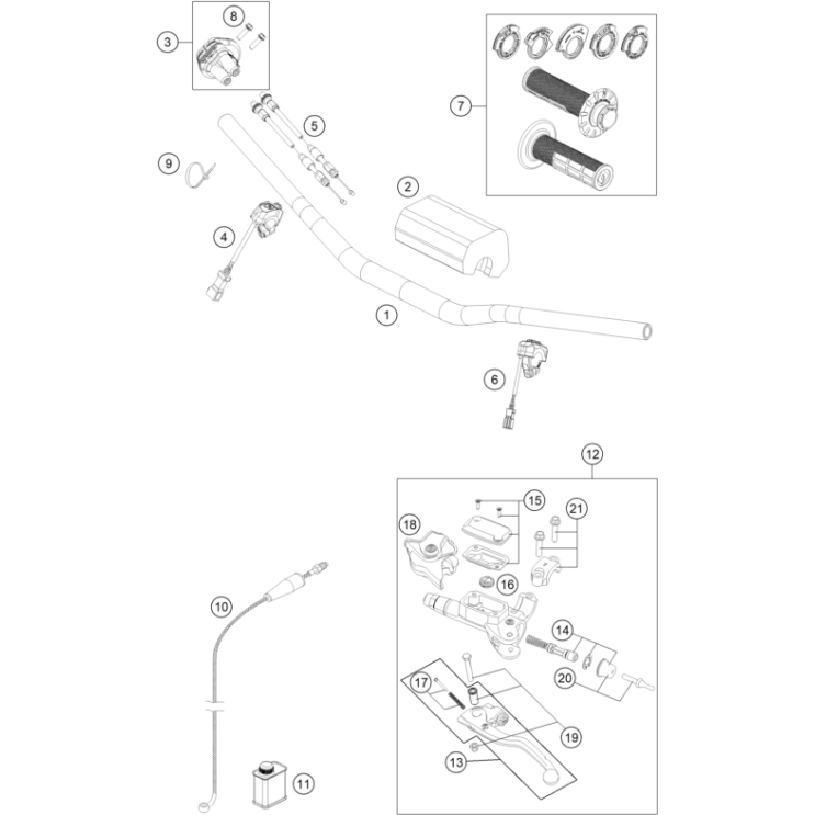 GUIDON, COMMANDES HUSQVARNA 250 TC 2024