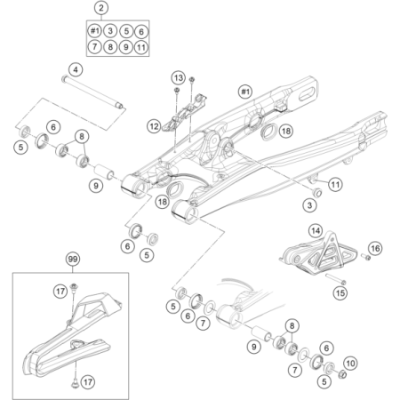 BRAS OSCILLANT HUSQVARNA 85...