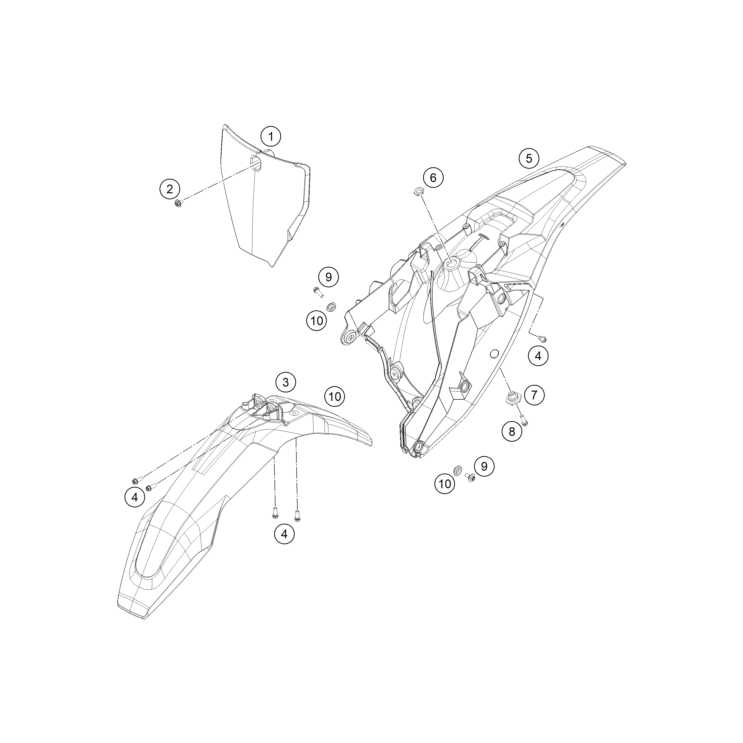 PLAQUE, GARDE-BOUE HUSQVARNA 85 TC PETITES ROUES 2024