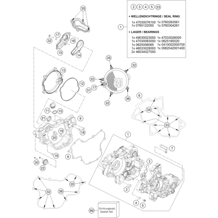 CARTER MOTEUR HUSQVARNA 85...