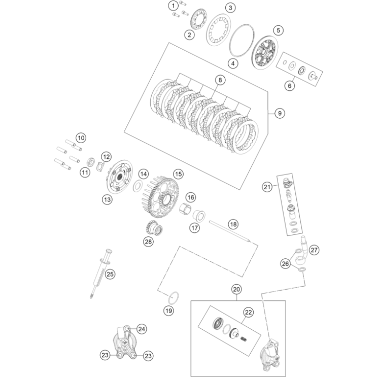EMBRAYAGE HUSQVARNA 85 TC GRANDES ROUES 2024