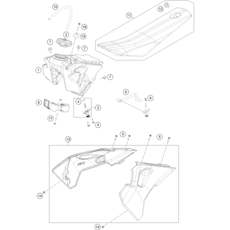 RÉSERVOIR, SELLE HUSQVARNA...