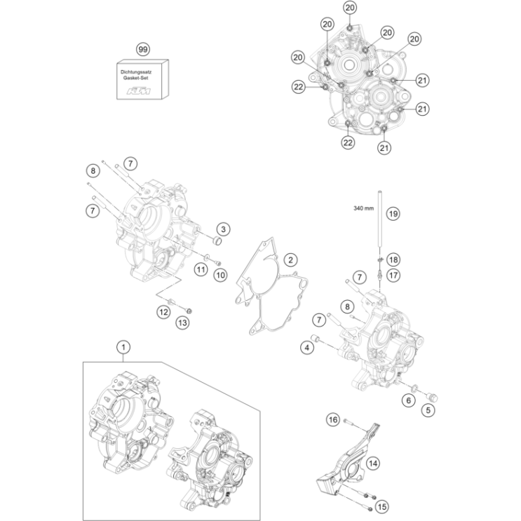 CARTER MOTEUR HUSQVARNA 65 TC 2025