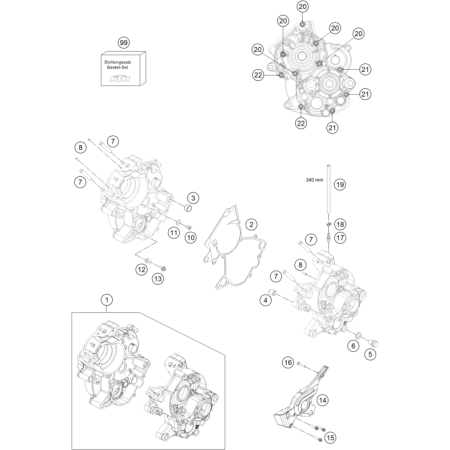 CARTER MOTEUR HUSQVARNA 65...