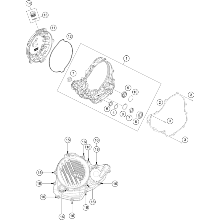 COUVERCLE D’EMBRAYAGE HUSQVARNA 350 FE 2025