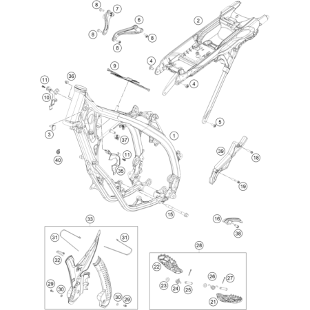 CADRE HUSQVARNA 150 TC 2025