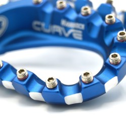 Repose-pied bleu Curve S3 haut pour Husqvarna