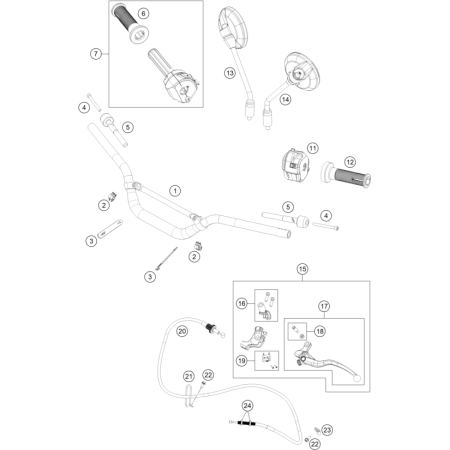 GUIDON, ARMATURES HUSQVARNA...