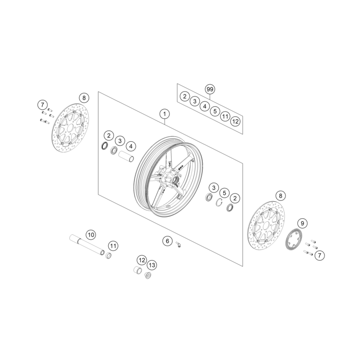 ROUE AVANT HUSQVARNA  801 SVARTPILEN 2024