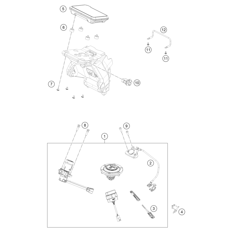 COMPTEUR / SYSTÈME DE VERROUILLAGE HUSQVARNA  801 SVARTPILEN 2024