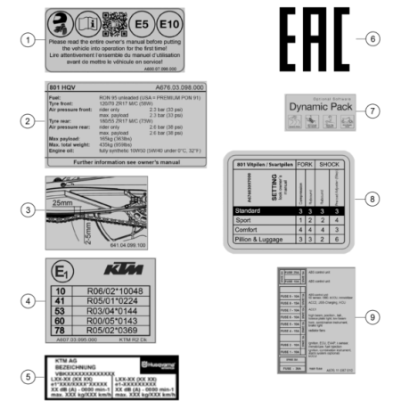 STICKERS HUSQVARNA 801...