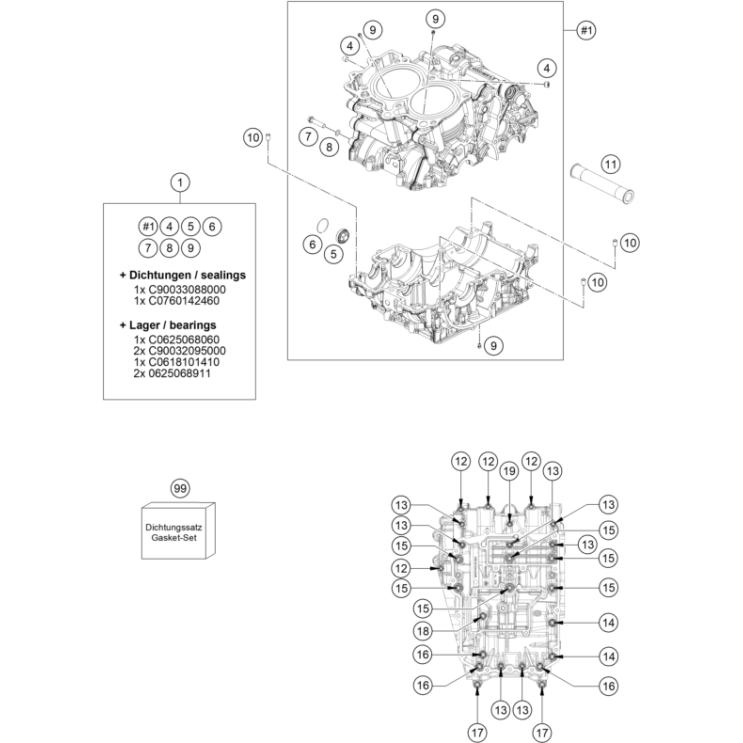 CARTER MOTEUR HUSQVARNA  801 SVARTPILEN 2024