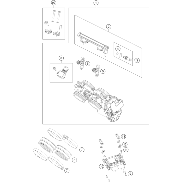 CORPS D'INJECTION HUSQVARNA  801 SVARTPILEN 2024