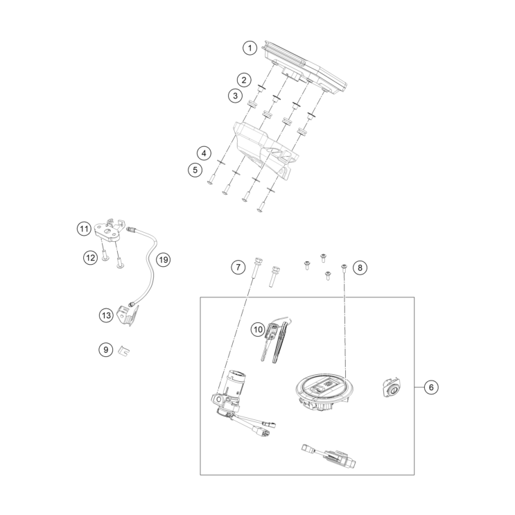 INSTRUMENTS / SYSTÈME DE VERROUILLAGE HUSQVARNA 401 SVARTPILEN 2024
