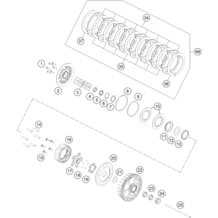 EMBRAYAGE HUSQVARNA 450 FS...