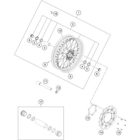 ROUE AVANT HUSQVARNA 450 FS...