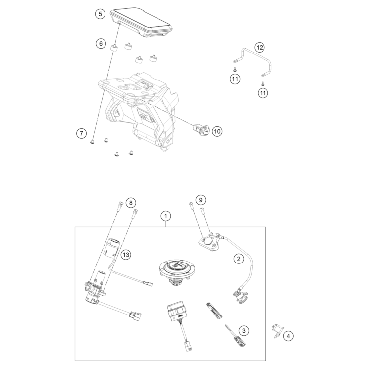 INSTRUMENTS / SYSTÈME DE VERROUILLAGE HUSQVARNA 801 SVARTPILEN 2025