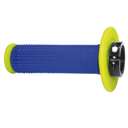 Poignées PROGRIP 708 Lock on + 7 CAMS Jaune Fluo/Bleu Elect 