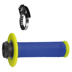 Poignées PROGRIP 708 Lock on + 7 CAMS Jaune Fluo/Bleu Elect 