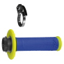 Poignées PROGRIP 708 Lock on + 7 CAMS Jaune Fluo/Bleu Elect 