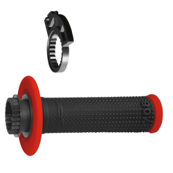 Poignées Lock On Progrip 708 pour Husqvarna - Noir/Rouge 