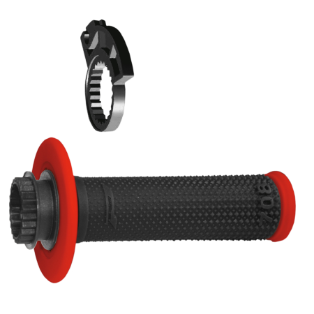 Poignées Lock On Progrip 708 pour Husqvarna - Noir/Rouge 