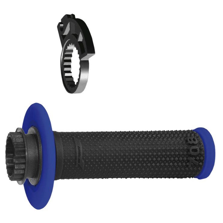 Poignées PROGRIP 708 Lock on + 7 CAMS Bleu/Noir Poignées PROGRIP 708 Lock on + 7 CAMS Bleu/Noir