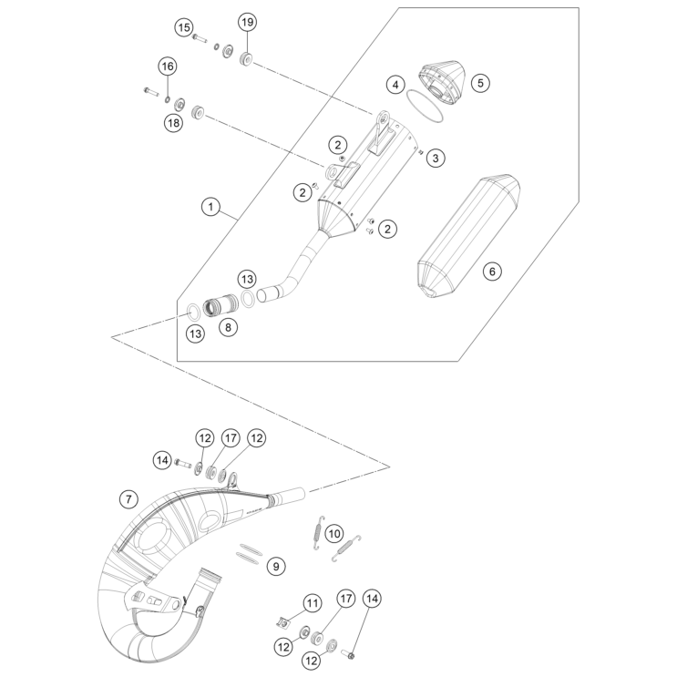  SYSTEME D'ECHAPPEMENT HUSQVARNA 125 TE 2026