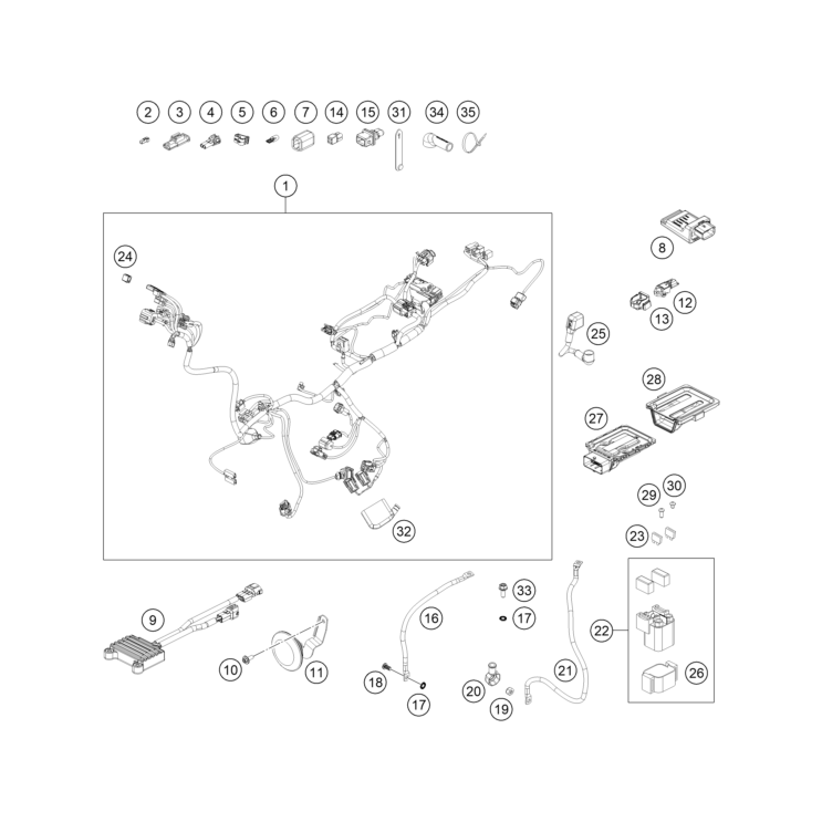  FAISCEAU ELECTRIQUE HUSQVARNA 125 TE 2026