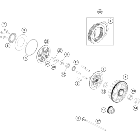 EMBRAYAGE HUSQVARNA 125 TE...