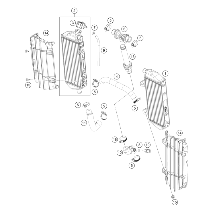 RADIATEUR HUSQVARNA 125 TE 2026