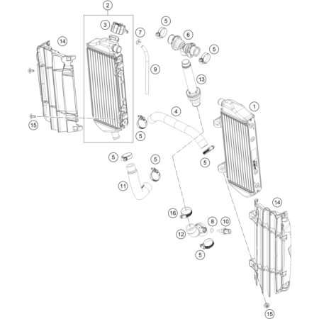 RADIATEUR HUSQVARNA 125 TE...