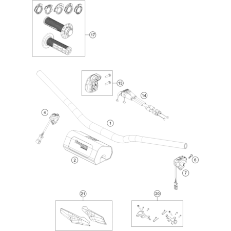 GUIDON, ARMATURES HUSQVARNA...