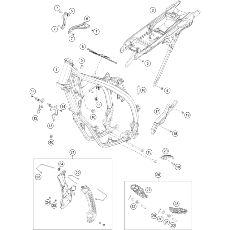 CADRE HUSQVARNA 150 TE 2026