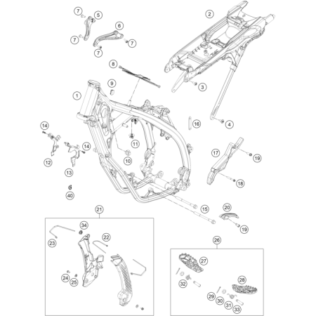 CADRE HUSQVARNA 150 TE 2026