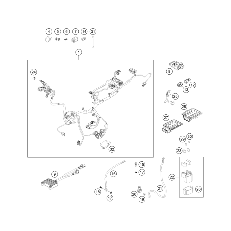 FAISCEAU ELECTRIQUE HUSQVARNA 150 TE 2026