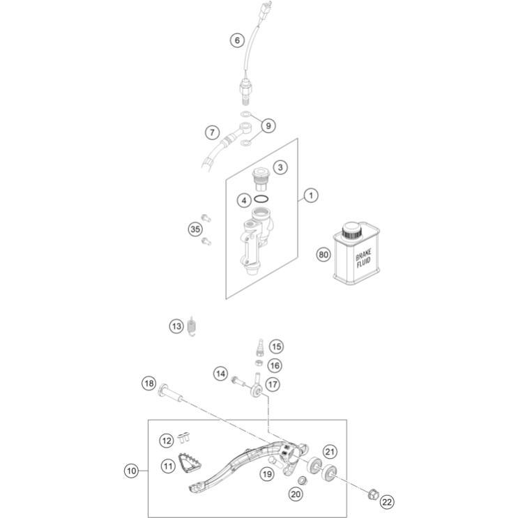 SYSTÈME DE FREIN ARRIÈRE HUSQVARNA 250 FE 2026