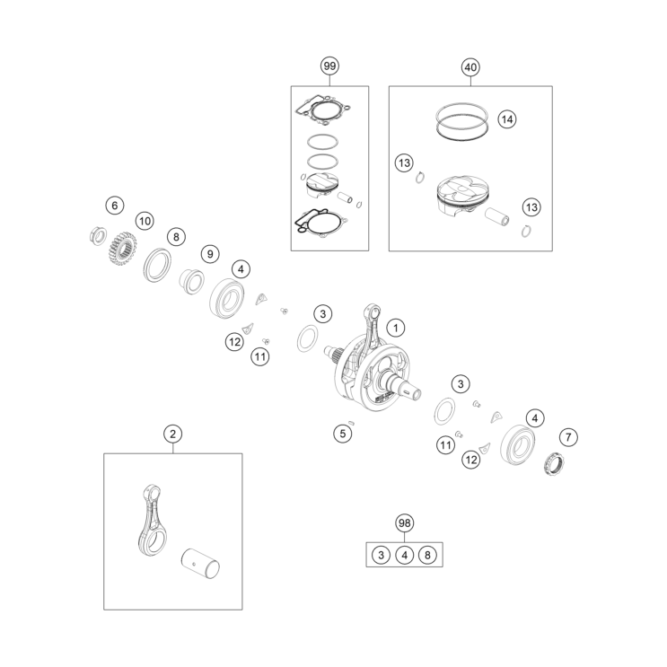VILEBREQUIN, PISTON HUSQVARNA 250 FE 2026
