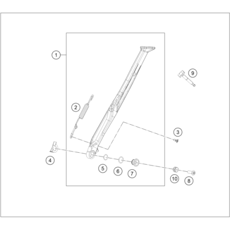 BEQUILLE LATERALE / BEQUILLE CENTRALE HUSQVARNA 250 TE 2026 - DUBOST HVA