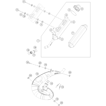 SYSTEME D'ECHAPPEMENT HUSQVARNA 250 TE 2026 - DUBOST HVA