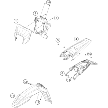 PLASTIQUES HUSQVARNA 250 TE 2026 - DUBOST HVA