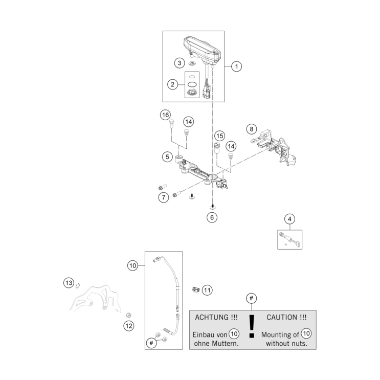 INSTRUMENTS / SYSTÈME DE VERROUILLAGE HUSQVARNA 250 TE 2026 - DUBOST HVA