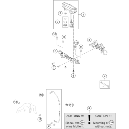 INSTRUMENTS / SYSTÈME DE VERROUILLAGE HUSQVARNA 250 TE 2026 - DUBOST HVA