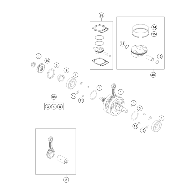VILEBREQUIN, PISTON HUSQVARNA 350 FE 2026