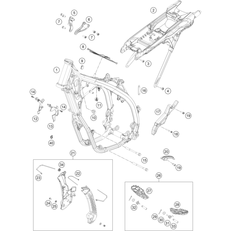 CADRE HUSQVARNA 350 FE PRO 2025