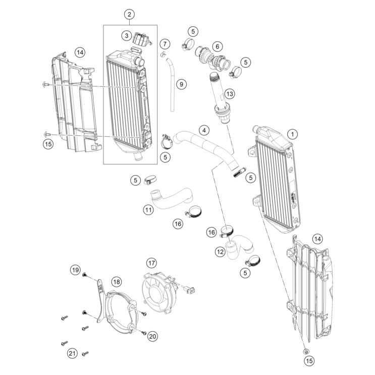 SYSTEME DE REFROIDISSEMENT HUSQVARNA 350 FE PRO 2025
