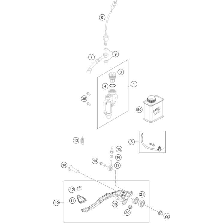 SYSTÈME DE FREIN ARRIÈRE HUSQVARNA 350 FE PRO 2026